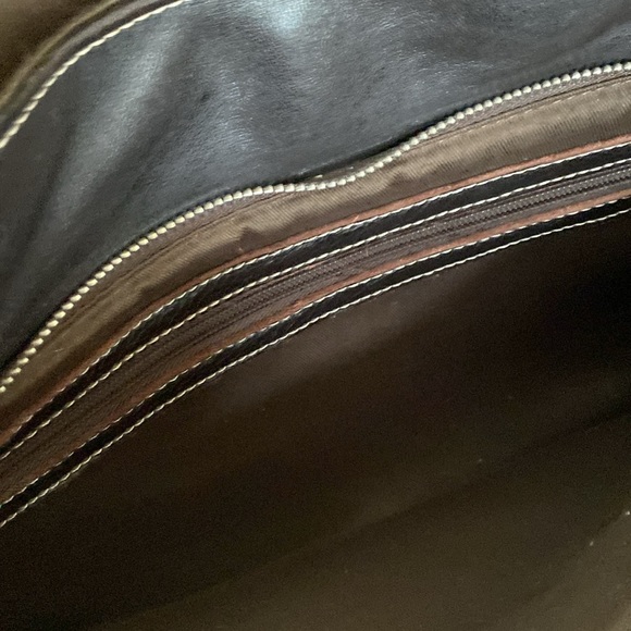 EUC BROWN PELLE STUDIO OILED SUEDE & LEATHER MESSENGER BAG/CARRY-ON - Picture 9 of 15